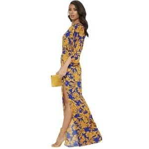 Pretty Little Thing Maxi Dress Cobalt Tropical